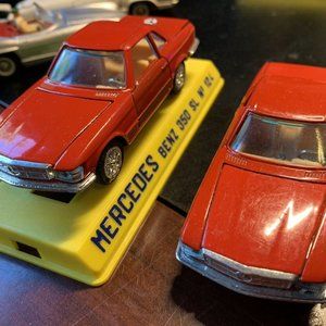 2 Red Mint! 4” Joal #124 Mercedes Benz 350 SL made in Spain  1/43 scale Car Lot